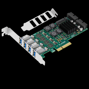 PCI-E X4轉(zhuǎn)8口USB3.0擴(kuò)展卡（前4口+后4口） 獨(dú)立四通道