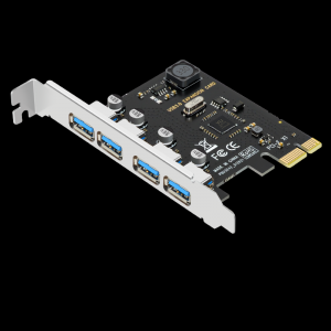 PCI-E轉(zhuǎn)4口USB3.0擴(kuò)展卡（3A免供電）