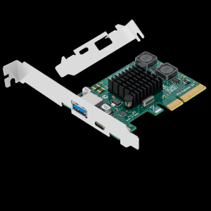PCIE X4轉(zhuǎn)USB3.1+Type-C擴(kuò)展卡