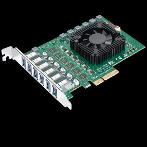 PCI-E X4轉(zhuǎn)6口USB3.0擴(kuò)展卡（獨(dú)立六通道）