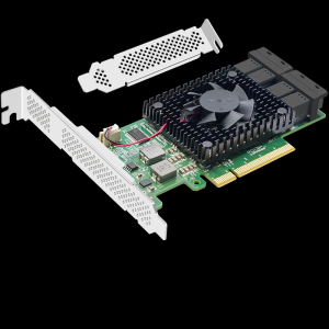 PCIE X8轉(zhuǎn)四口U.2 NVMe擴(kuò)展卡8643接口